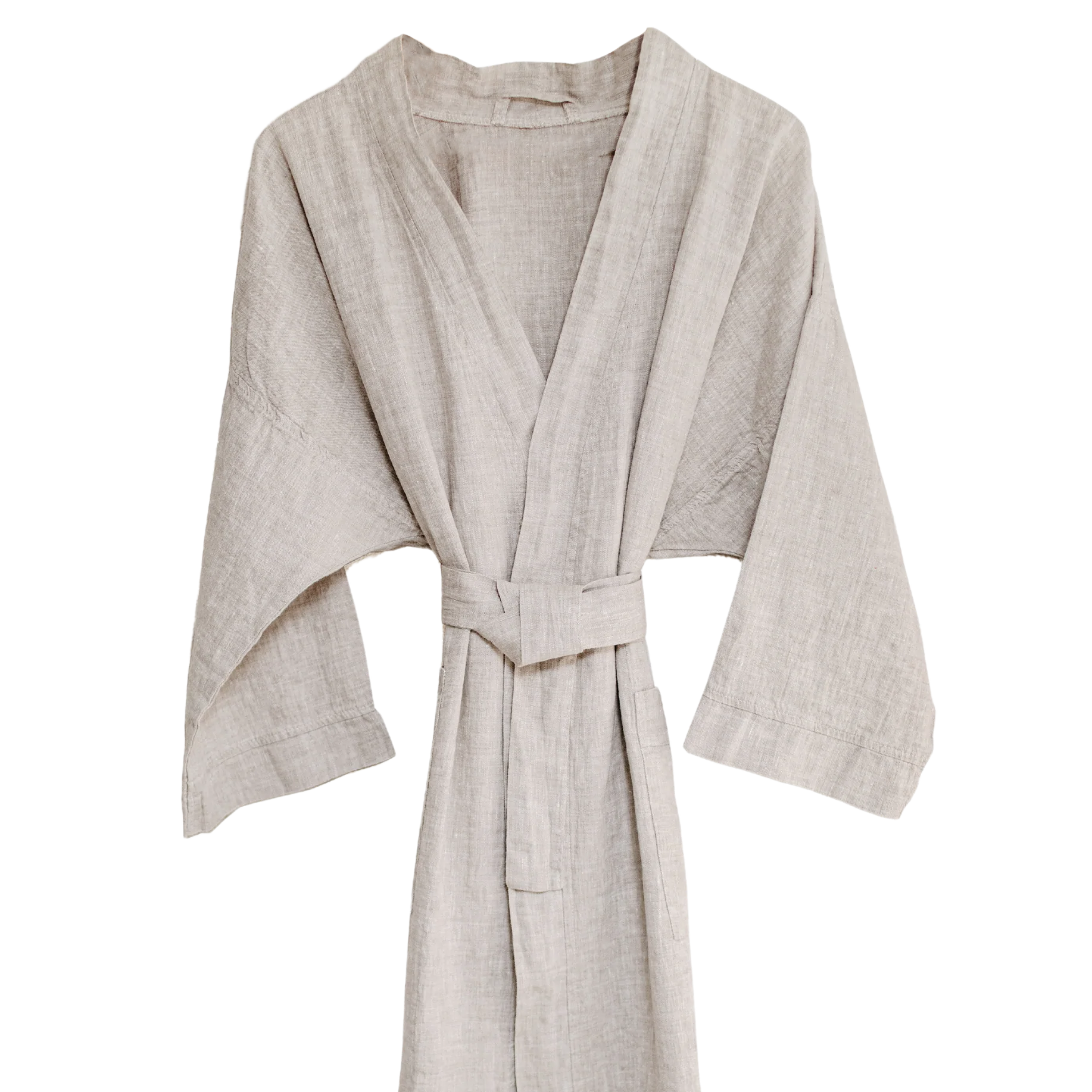 Melange Linen Bathrobe