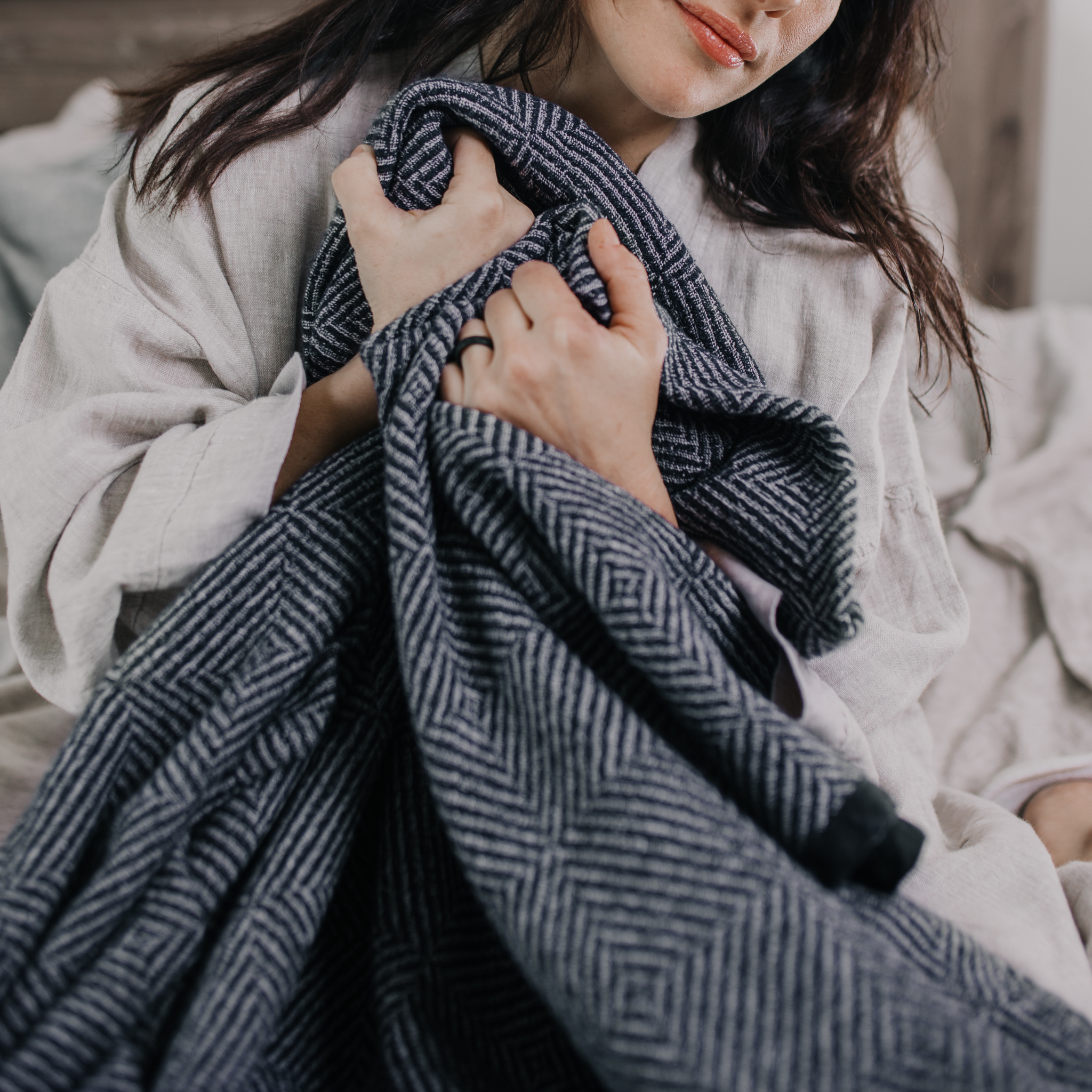 Herringbone Throw Blanket